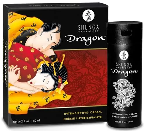 SHUNGA Dragon Potenzcreme - Potenzmittel mit natürlichen Pflanzenextrakten, latexfreundlich und feuchtigkeitsspendend für ein unglaubliches Geschmackserlebnis und bis zu 45 Minuten langes Eisfeuer-Gefühl.
