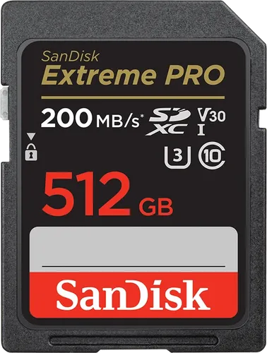 SanDisk Extreme PRO SDXC UHS-I Speicherkarte 512 GB - Blitzschnelle 200 MB/s Übertragung, ideal für 4K UHD Videos und extreme Bedingungen, inklusive 2 Jahre RescuePRO Deluxe Software