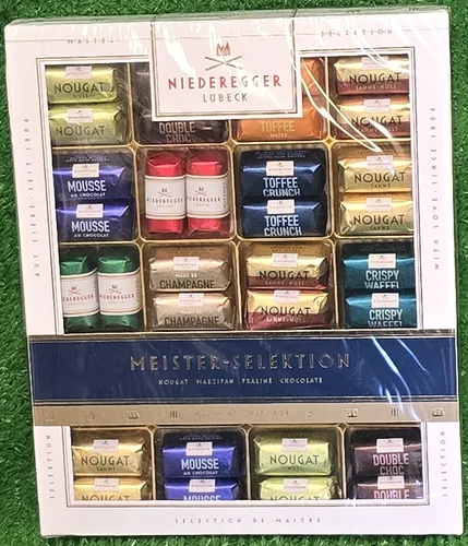 Niederegger Meister Selektion Pralinen 500g - Schokoladenbonbons & Pralinen, verführerische Mischung aus Nougat, Trüffel und Marzipan - perfekt als Geschenk für alle Gelegenheiten!