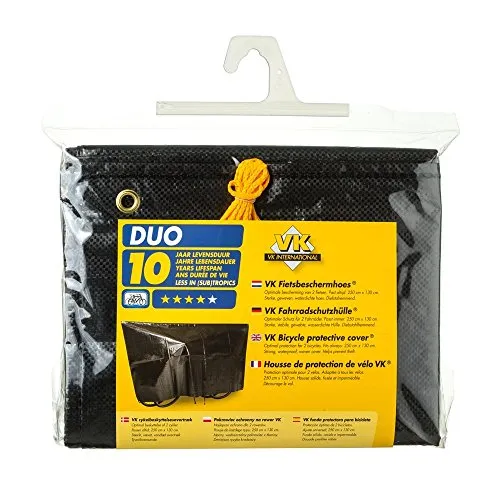 VK International Fahrradschutzhuelle Duo - Fahrradkoffer & Fahrradtransporttaschen, schützt Ihre Fahrräder während der Fahrt vor Witterungseinflüssen und ist mit extra Ösen für Spanngurte ausgestattet.