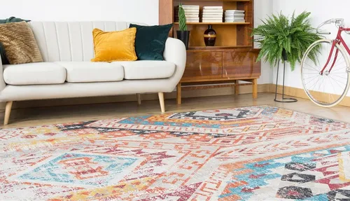 Arte Espina Teppich Indiana 200 – Vintage Flachflorteppich für Wohnzimmer - Kurzflor-Teppich mit einzigartigem Vintage-Design, pflegeleicht und ideal für Räume mit Fußbodenheizung. Setzen Sie stilvolle Akzente in Ihrem Wohnbereich!