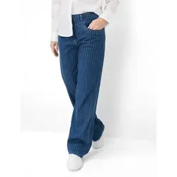 Raphaela by Brax Damen Palazzohose Style LAURA FLARED STONED, denim blau, Gr. 40 - Stylische Palazzohose mit fließendem Schnitt und lässigem Denim-Look, ideal für einen modischen Auftritt. Perfekt für den Alltag oder besondere Anlässe.