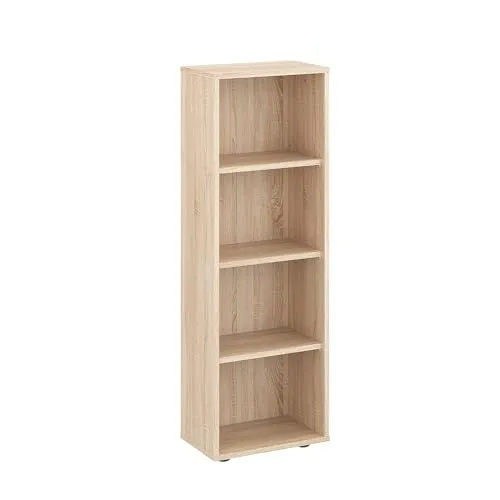 KOMTO Regal 40 cm breit Sonoma Eiche - Höhenverstellbares Bücherregal - Bücherregal aus hochwertiger Sonoma Eiche, bietet 4 höhenverstellbare Ebenen für optimale Flexibilität und Stauraum. Ideal für Bücher und Dekoration, passt perfekt in jedes Zuhause oder Büro.