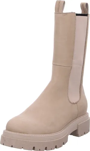 Blackstone Smilla Aglio 38 Chelsea-Stiefel - Eleganter Chelsea-Stiefel aus hochwertigem Nubukleder mit robuster Sohle. Minimalistische Silhouette für vielseitige Kombinationsmöglichkeiten mit Kleidern oder Röcken.