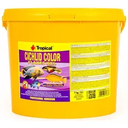 Tropical Cichlid Color Flakes - farbverstärkendes Flockenfutter für Cichliden, mit Vitamin C und Beta-Glucan zur Stärkung des Immunsystems, 1 x 5 l