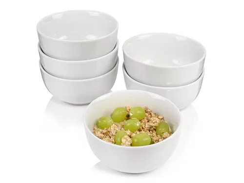 SÄNGER Müslischale New Port Set, 6-tlg - Müslischalen aus hochwertigem Porzellan mit fließendem Design, ideal für den täglichen Gebrauch. Spülmaschinen- und mikrowellenfest, Füllmenge 500 ml.
