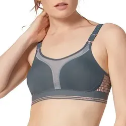 Triumph Damen Triaction Extreme Lite N EX Sports Bra, Grau, 85C - Funktionsunterwäsche, atmungsaktives Material mit feuchtigkeitsregulierenden Zonen und antibakterieller Qualität, ideal für sensible Haut.