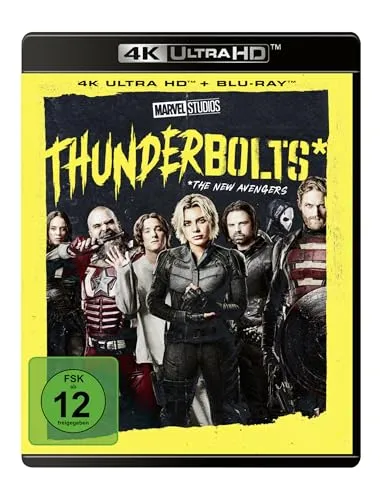 Thunderbolts UHD+BD - Ultra-HD Film über ein Team von "hoffnungslosen Fällen", das sich auf eine Mission begibt, um ihre dunkle Vergangenheit zu konfrontieren und als Gemeinschaft zu wachsen.