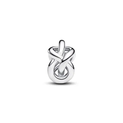 PANDORA Moments Unendlichkeitsknoten Charm aus Sterling Silber, Kompatibel Moments Armbändern, 793755C00