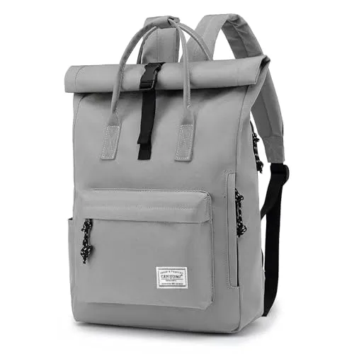 Mofut Rolltop Rucksack 15,6 Zoll - Rucksack für Damen und Herren mit großer Kapazität, wasserabweisend und verstellbaren, gepolsterten Schultergurten – ideal für Schule, Arbeit und Freizeit.