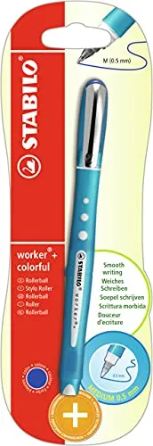 STABILO - Tintenroller - worker+ colorful - medium - Einzelstift - blau