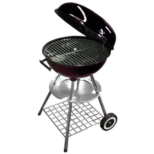 Emaille Kugelgrill Wagen - Perfekter Rollgrill für Gartenpartys - Kugelgrill, ideal für Barbecue und Grillabende im Freien, mit robustem Design und einfacher Handhabung.