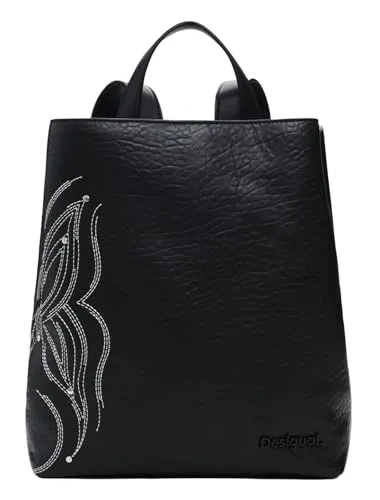 Desigual Goodall Sumy Mini Backpack Black - Umhängetaschen mit modernem Design und einzigartiger Stickerei. Der kompakte Rucksack überzeugt auch mit praktischen Innenfächern für optimale Organisation!