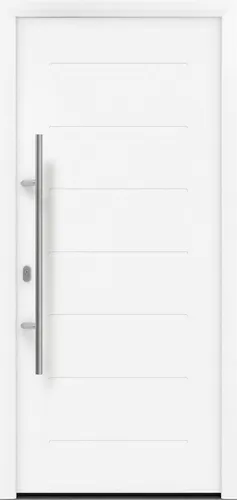 Haustür EcoStar ISOPRO IP 015 - Hochwertige Metalltür für Ihr Zuhause - Türen mit 1100 x 2100 mm, Linksanschlag, energieeffizienter Polyurethankern für optimale Wärmedämmung und Sicherheit.