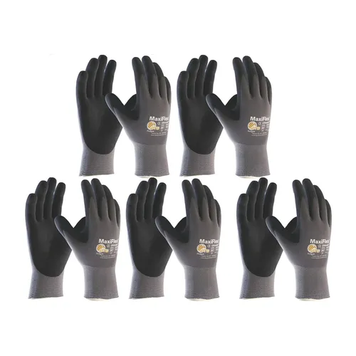 ATG MaxiFlex Ultimate Schutzhandschuhe Größe 9 - 5 Paar - Hochwertige Arbeitshandschuhe mit Nitril-Mikroschaum-Beschichtung für optimale Griffigkeit und Abriebfestigkeit. Ideal für präzise Arbeiten und hohen Tragekomfort.