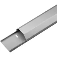 Goobay 90668 Halbrunder Aluminium-Kabelkanal 50 mm - Länge 1,1 m, ideal für mehrere Kabel und kinderleichte Montage mit Montagematerial inklusive