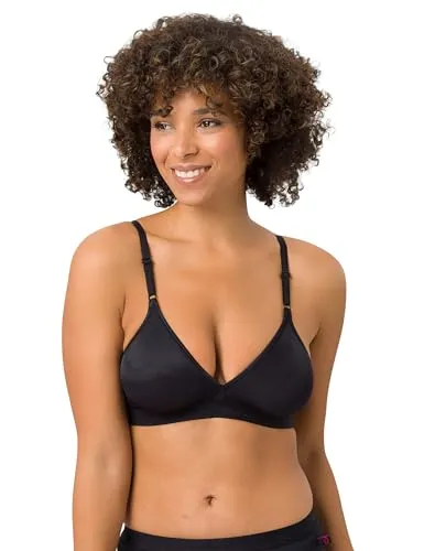 BeeDees Damen Soft-BH Microfun N schwarz | 95D - Büstenhalter ohne Bügel, mit vorgeformten, ungefütterten Cups aus leicht transparentem Material. Der elastische Bund sorgt für einen stabilen Sitz und die verstellbaren Träger bieten zusätzlichen Komfort.