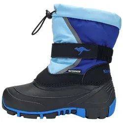 Winterboots KANGAROOS "KANGA-BEAN V" Damen, Gr. 38, navy - Wanderschuhe für kalte Tage mit herausnehmbarem Innenschuh und Schnellschnürung für perfekten Sitz. Rutschfeste Gummi-Laufsohle und wärmender Fleece sorgen für Komfort und Sicherheit bei jedem Schritt.