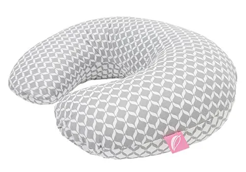Motherhood Stillkissen ergonomisch, grau Classic 2020 - Stillkissen mit Öko-Tex Standard 100 für höchste Qualität, unterstützt die Rückenlage nach dem Stillen und fördert die Bauchlage für eine starke Rückenmuskulatur.