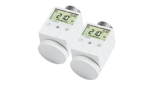Homematic 2er-Set Funk-Heizkörperthermostat HM-CC-RT-DN - Programmierbare Thermostate mit smarter Heizungssteuerung, energieeffizient und ideal für ein modernes Smart Home.