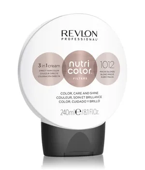 Revlon Professional Nutri Color Filter Kugel 1012 Mauve Blonde - 240 ml - Haarfarbe mit Pflegepower für spektakulären Glanz. Das innovative Design sorgt für einfache Anwendung. Mit neuer Formel und INSTA-PIC-Technologie für optimale Farbergebnisse. Ideal für kreative Stylisten.