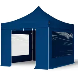 Faltzelt PROFESSIONAL 3x3 m - Stabiler Faltpavillon mit 4 Seitenteilen - Pavillons & Partyzelte - Hochwertiger Faltpavillon mit 40 mm Aluminiumprofil, ideal für Gastronomie und Events, schützt zuverlässig vor Wind und Regen.