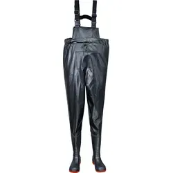 Portwest FW74 Sicherheits Brust-Watstiefel S5 Black Gr. 42 - Schwarz - 42