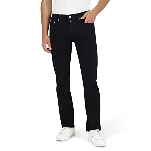 Pierre Cardin Lyon Tapered Jeans - Lässige Herren-Tapered-fit-Jeans aus Denim in Blau und Schwarz used, pflegeleicht und elastisch, ideal für entspannte Freizeitslooks.