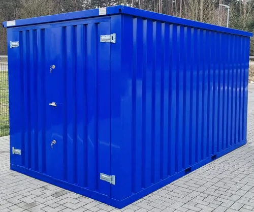 Baucontainer THW Blau RAL5002 Gerätelager Geräteschuppen Lager Box Container