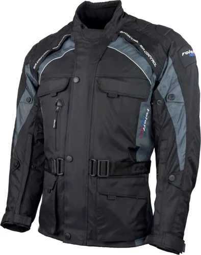 roleff Motorradjacke Liverpool RO Unisex - Wasserdichte und winddichte Motorradjacke mit reflektierenden Sicherheitsstreifen und 4 Taschen - ideal für Sicherheit und Komfort auf der Straße.