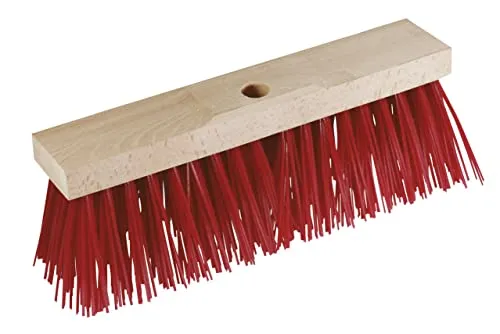 Kerbl Straßenbesen 42 cm breit EXTRA GROB - rote Borsten