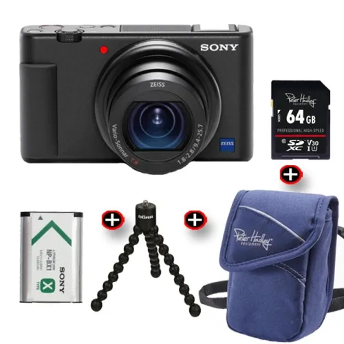 Sony Vlog-Kamera ZV-1 - 24-70mm Digitalkamera mit klappbarem Selfie-Display, ideal für YouTube-Vlogging in 4K mit hochwertigem Sound und Echtzeit-Autofokus