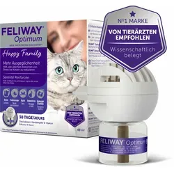 FELIWAY Optimum Start-Set - 48ml Anti-Stress Verdampfer für Katzen, fördert Entspannung und Harmonie im Zuhause