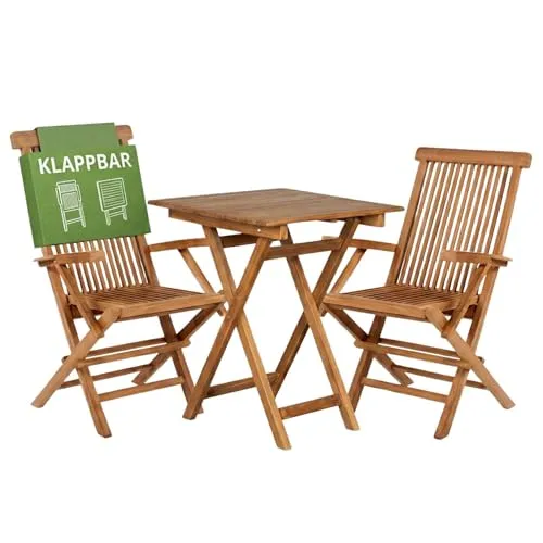 Gartenmöbelset Teak Sessel Andover & Tisch Porton – Stilvolle Eleganz für Ihren Garten - Hochwertiges Gartenmöbelset aus nachhaltigem Teakholz. Bequeme Sessel und praktischer Tisch bieten perfekten Komfort und Langlebigkeit für entspannte Stunden im Freien.