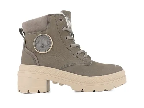 Winterboots PALLADIUM "PALLARISE NBK WL" Damen Gr. 40, braun - Sneaker, wasserabweisend & gefüttert, ideal für kalte Tage und rutschige Wege mit robustem Leder-Obermaterial und anpassbarer Schnürung.