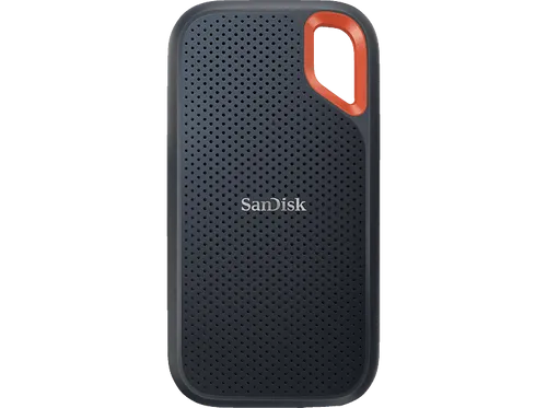 SANDISK Extreme Portable Festplatte 500 GB SSD, Grau/Orange - Externe USB SSD mit 1.050 MB/s Lese- und 1.000 MB/s Schreibgeschwindigkeit, fallsicher bis 3m, IP65 Schutz, ideal für Abenteurer und kreative Profis.