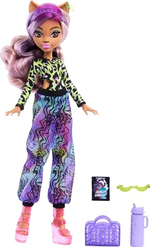 Scare-adise Island Clawdeen Doll - Puppen: Clawdeen Wolf im trendigen Strandoutfit für einen tollen Urlaub auf Scare-adise Island, ideal als Geschenk für Kinder ab 4 Jahren!