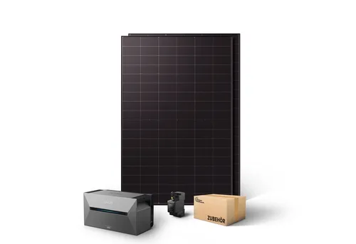 Kleines Kraftwerk 1000W Balkonkraftwerk ohne Halterung (bifazial) - Vollständiges Solar-Kraftwerk-Set mit 2x 500Wp Solarmodulen und integrierter Anker Solarbank 2 Pro. Effiziente Stromerzeugung für den Balkon, einfach zu installieren und ideal zur Reduzierung der Stromkosten.