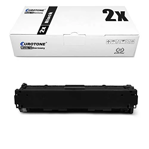 2X Eurotone kompatibler Toner für HP Color Laserjet CP 1210 1213 1214 1215 1216 1217 1513 1514 1515 1516 1517 1518 1519 wie CB540A 125A Black