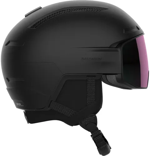 SALOMON HELMET DRIVER PRO SIGMA black/Univ - L - Skihelme & Snowboardhelme mit integriertem Visier für breites Sichtfeld, hervorragende Passform und optimale Sicherheit – der perfekte Schutz für Ski-Fans.