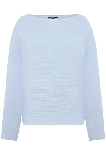 zero Damen Strickpullover mit U-Bootausschnitt 42, Soft Chambray - Figurbetonter Strickpullover mit U-Bootausschnitt. Ideal für einen lässigen Look und vielseitig kombinierbar. Perfekt für jeden Anlass!