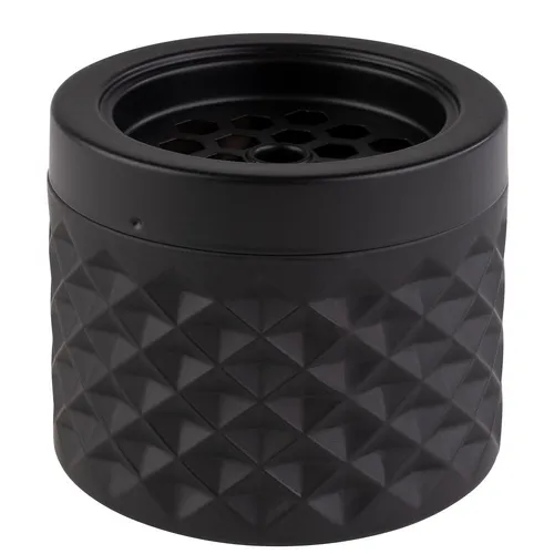 Glas Windaschenbecher Windascher Aschenbecher Ø 9,5 cm schwarz Gastlando