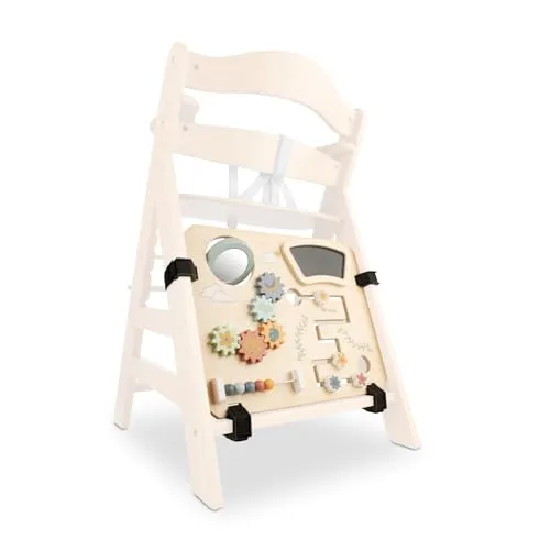 Hauck Motorikbrett Highchair Play Board - Motorikschleifen, fördert die motorischen Fähigkeiten von Kleinkindern ab 10 Monaten und passt auf Hochstühle Alpha+, Beta+ und Arketa.