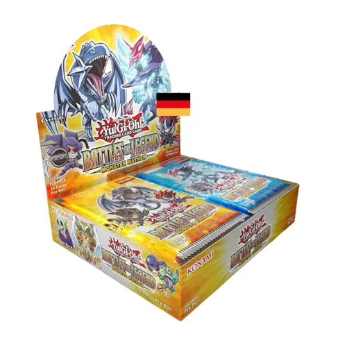 Yugioh! Battles of Legend: Monster Mayhem 24 Booster Display - NEU, DEUTSCH - TCG OVP Displays, 24 Booster für spannende Duelle und strategische Spielzüge, ideal für Sammler und Spieler ab 6 Jahren.