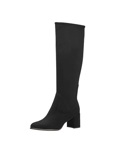 MARCO TOZZI Damen Hohe Stiefel mit Absatz Spitz Elegant, Schwarz (Black), 40 EU