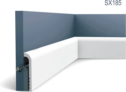 Wasserdichte Sockelleiste SX185 - Dämmstoffe, ideal für Feuchträume und schützt vor Wasser- und Schimmelschäden.
