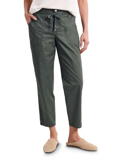 STREET ONE Damen A378683 Cargo Hose - Damen-Hosen im Cargo Look mit elastischem Bund und praktischen seitlichen Taschen, ideal für lässige Outfits und hohen Tragekomfort.