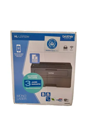 Brother HL-L2375DW Kompakter S/W-Laserdrucker - Kompakter S/W-Laserdrucker, schnelles Drucken mit WLAN und Duplexdruck für effiziente Büroarbeit.