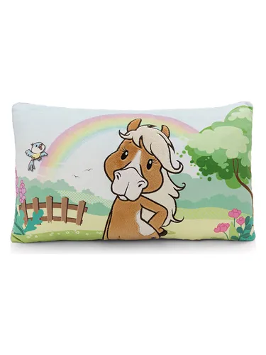 NICI Kissen Pferd Holly K. Pony - Flauschiges Kuscheltier für Kinder - Plüschkissen für Kinder, ideal zum Spielen und Schmusen. Hergestellt aus recyceltem Material, fördert Umweltbewusstsein und bringt Freude in jedes Kinderzimmer.