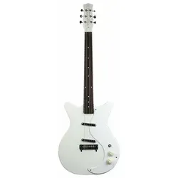 Danelectro 59M NOS+ White E-Gitarre - Gitarren mit NOS+ Pickups für verbesserten Klang. Ideal für Musiker, die den einzigartigen Sound von Danelectro schätzen. Hochwertige Verarbeitung und verschiedene Vintage-Farben verfügbar.